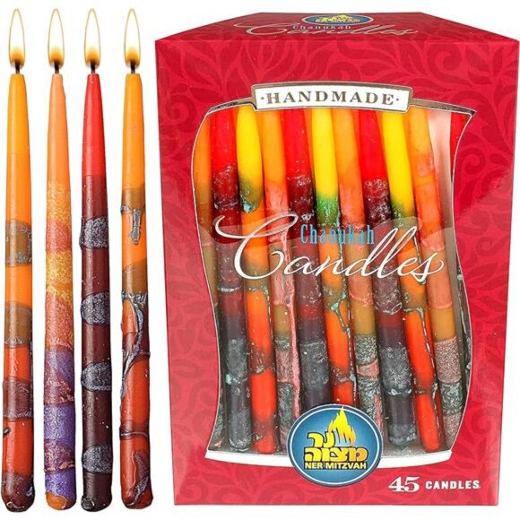🕎 Colorful Hanukkah Candles – Kosher Chanukah Candles (45 Count) ✨ - Picture 1 of 5